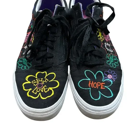 VANS Old Skool Cultivate Care Classic Canvas Sneakers Unisex M8.5/W10 Black Boho - Picture 2 of 11